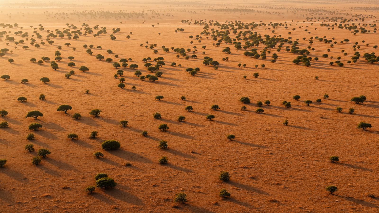 West African shea parkland from above